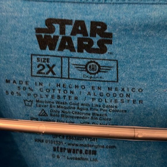 NEW MENS STAR WARS SZ 2X BLUE BB-8 GRAPHIC CREW NECK T-SHIRT - Picture 3 of 4